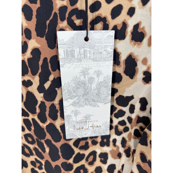 TUCKERNUCK X India Hicks Leopard Domino Dress NWT Size Medium - Picture 13 of 13